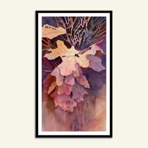 Maleri med efterårsblade af Kamilla Ruus